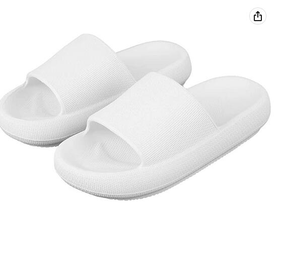 Pillow Slippers Eva Open Toe Super Soft Sole Home Slippers Cloudfeet Ultra-Soft Slippers Non Slip Thick Sole Sandals Quick Dry Shower Summer Slippers