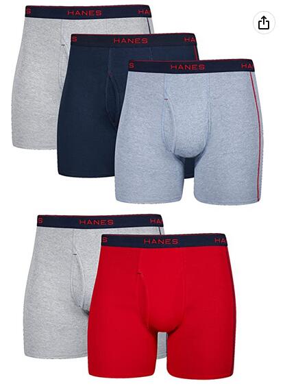 Men's Underwear Boxer Briefs, Cool Dri Moisture-Wicking Underwear, Cotton No-Ride-Up for Men, Multi-packs Available